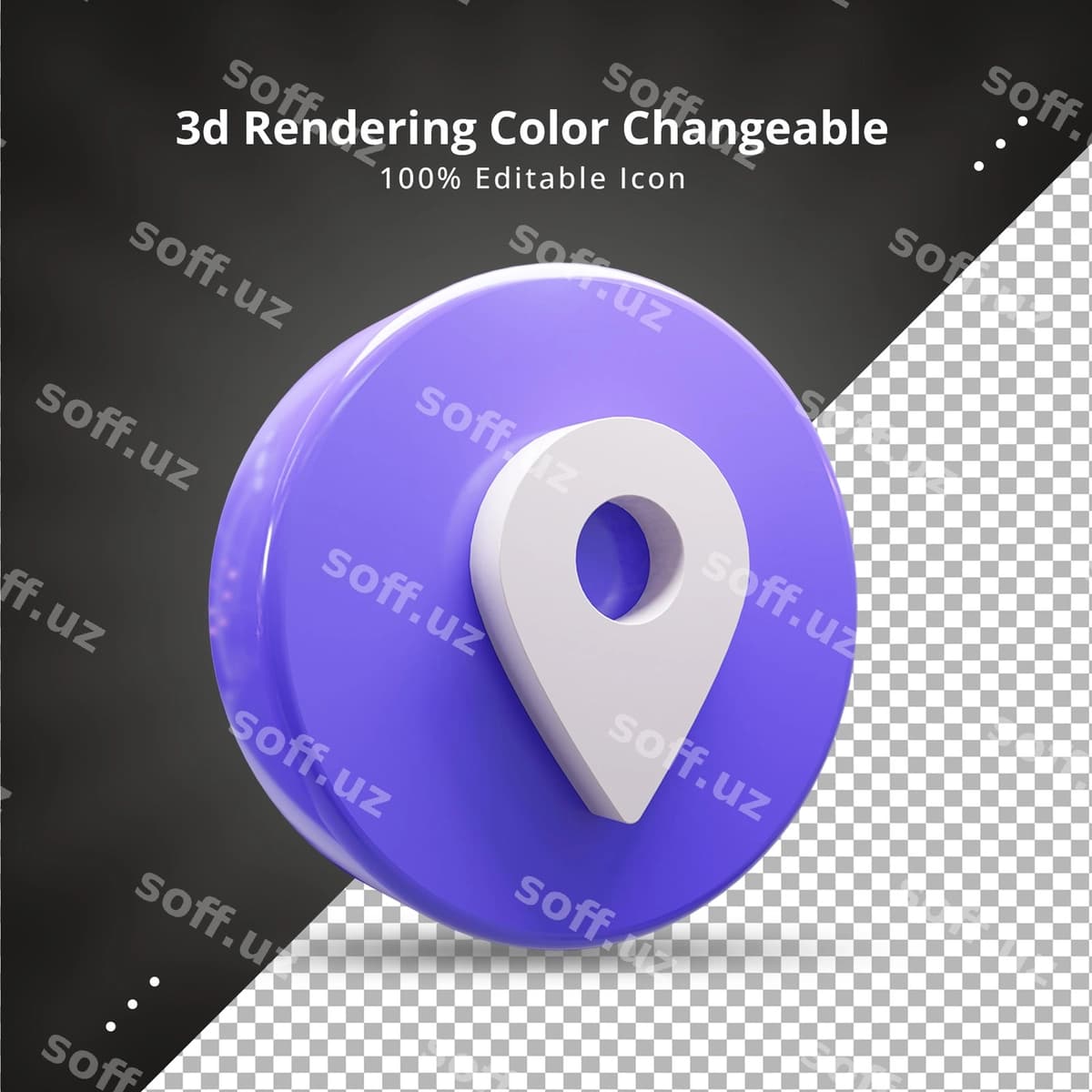 Joylashuv interfeysi belgisi 3D | Location ui icon 3d