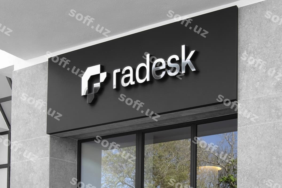 Logotip namunasi 3D hrom belgi studiya ofis | Logo mockup 3d chrome sign studio office