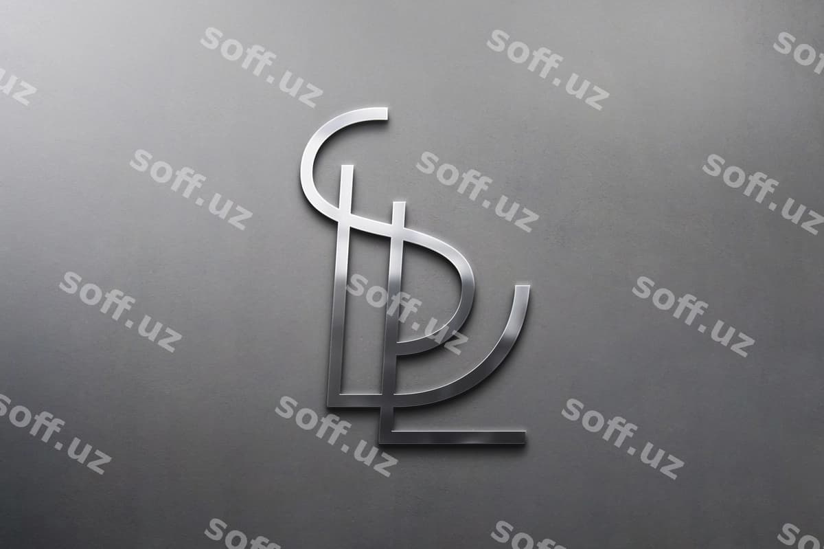 Logo mockup 3d belgi hrom beton | Logo mockup 3d sign chrome concrete