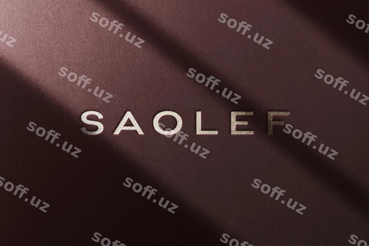 Logo namunasi hasharotli foliyalangan qog'oz | Logo mockup luxury foiled paper