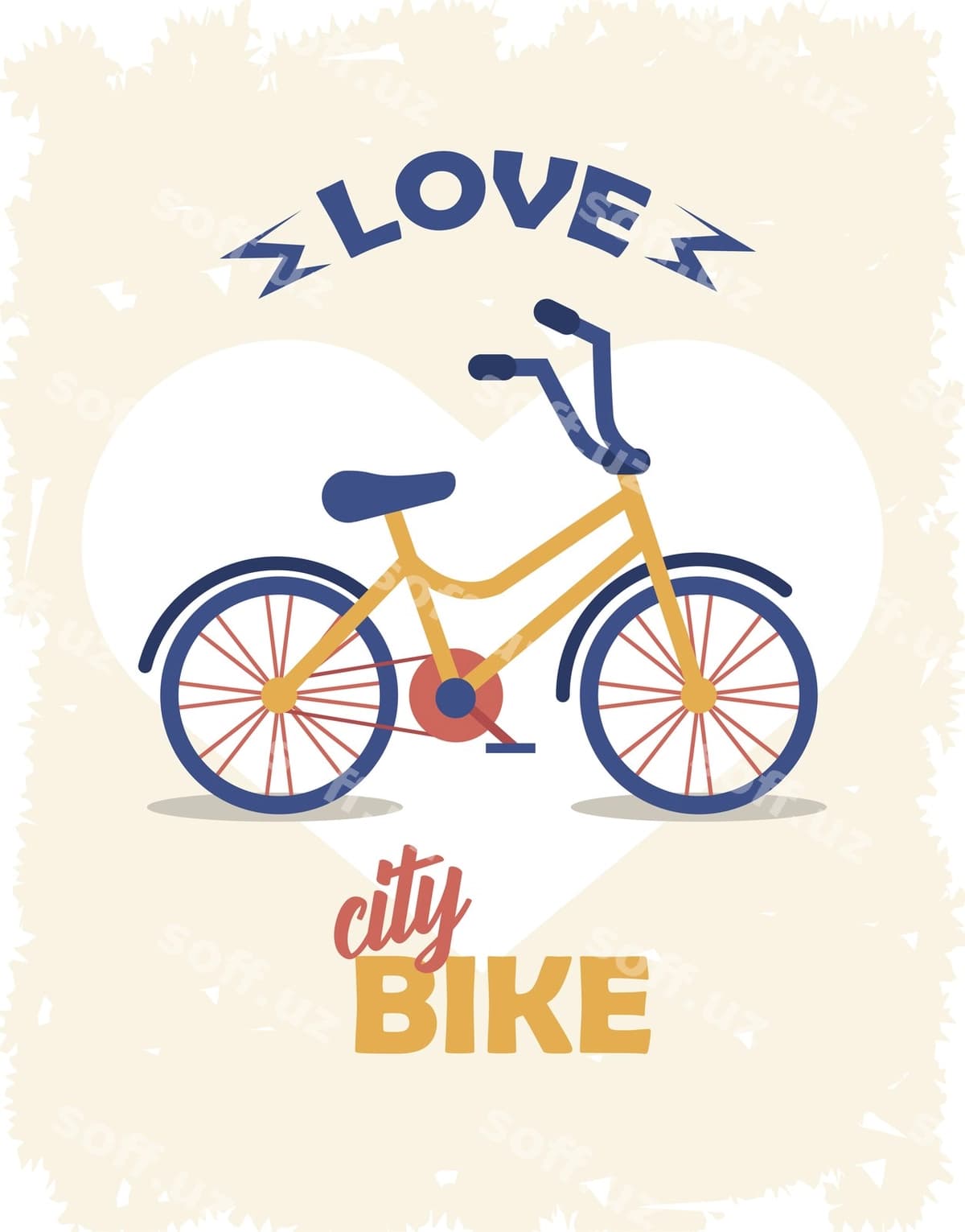 Sevgi velosiped plakati | Love bike poster