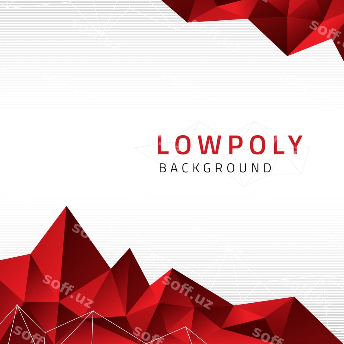 Lowpoly qizil orqa fon vektor | Lowpoly red background vector
