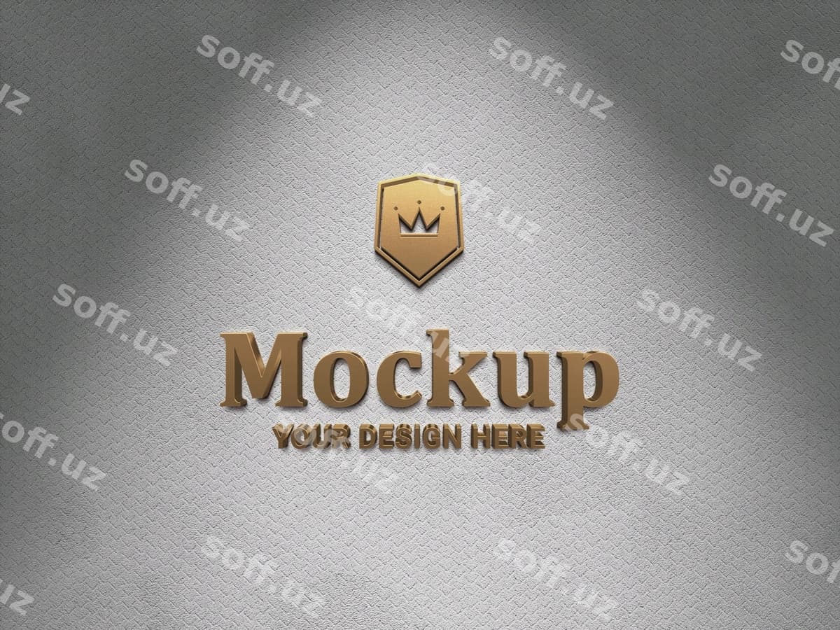 Hasharotli oltin logotip dizayni | Luxurious golden logo design