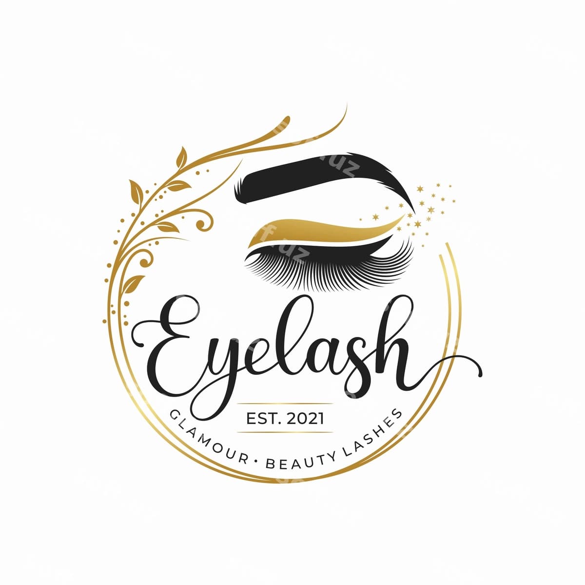 Boshlang'ich darajadagi Ko'z qirra Logotipi | Luxury eyelashes logo