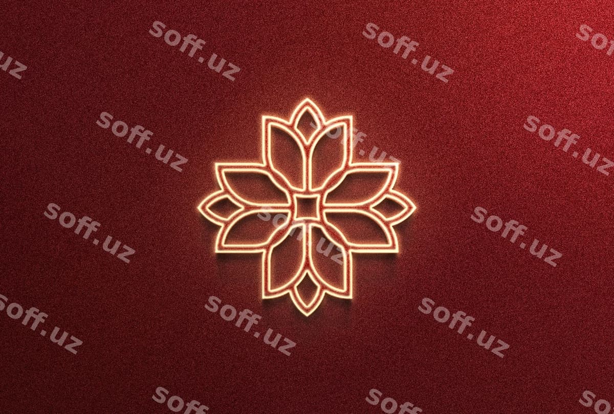 Bog'bon logotip namunasi 3d render | Luxury logo mockup 3d rendering