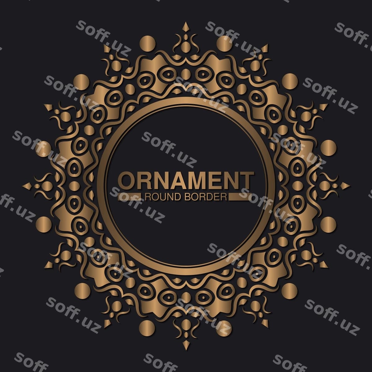 Hashamatli bezak naqshlari doirasi dizayni | Luxury ornament pattern circle design
