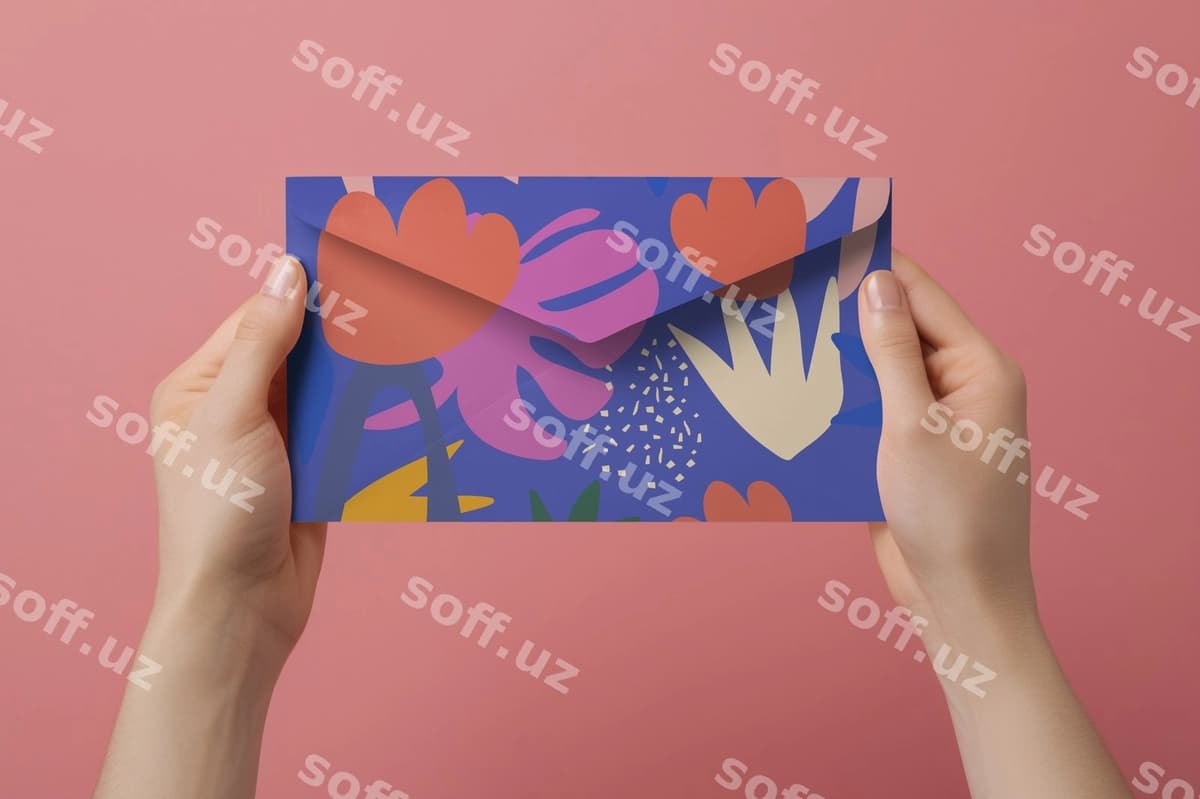 Pochta konverti namuna qog'ozlari PSD | Mail envelope mockup stationery psd