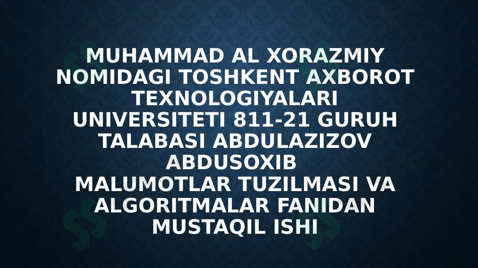 MA’LUMOTLARNI IFODALASH  BOSQICHLARI. MALUMOT TOIFALARI