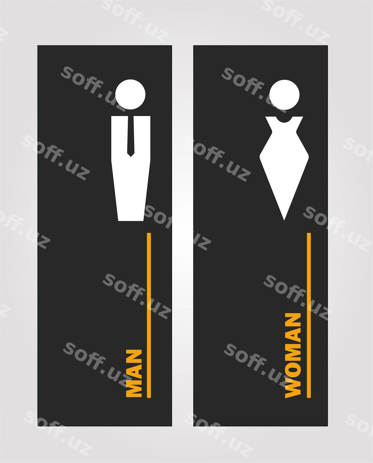 Erkaklar, ayollar, hojatxona belgilari | Man women toilet signs