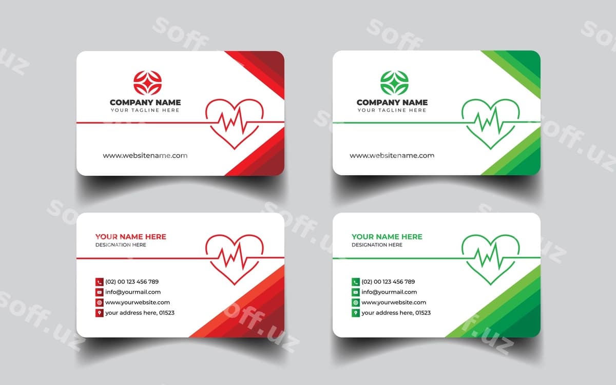 Tibbiy biznes-karta dizayni | Medical business card design