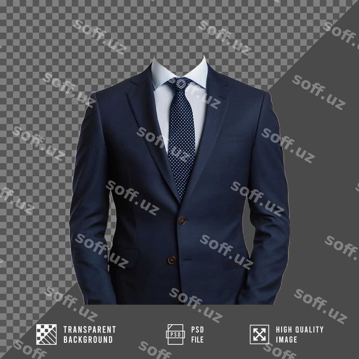 Erkak kostyum ajraltirilgan shaffof fonda | Mens suit isolated transparent background