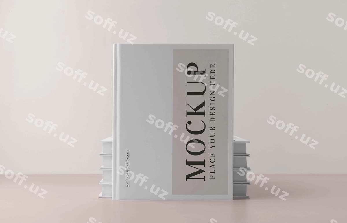 Minimal mockup kitob tarkibi | Minimal mock up book composition
