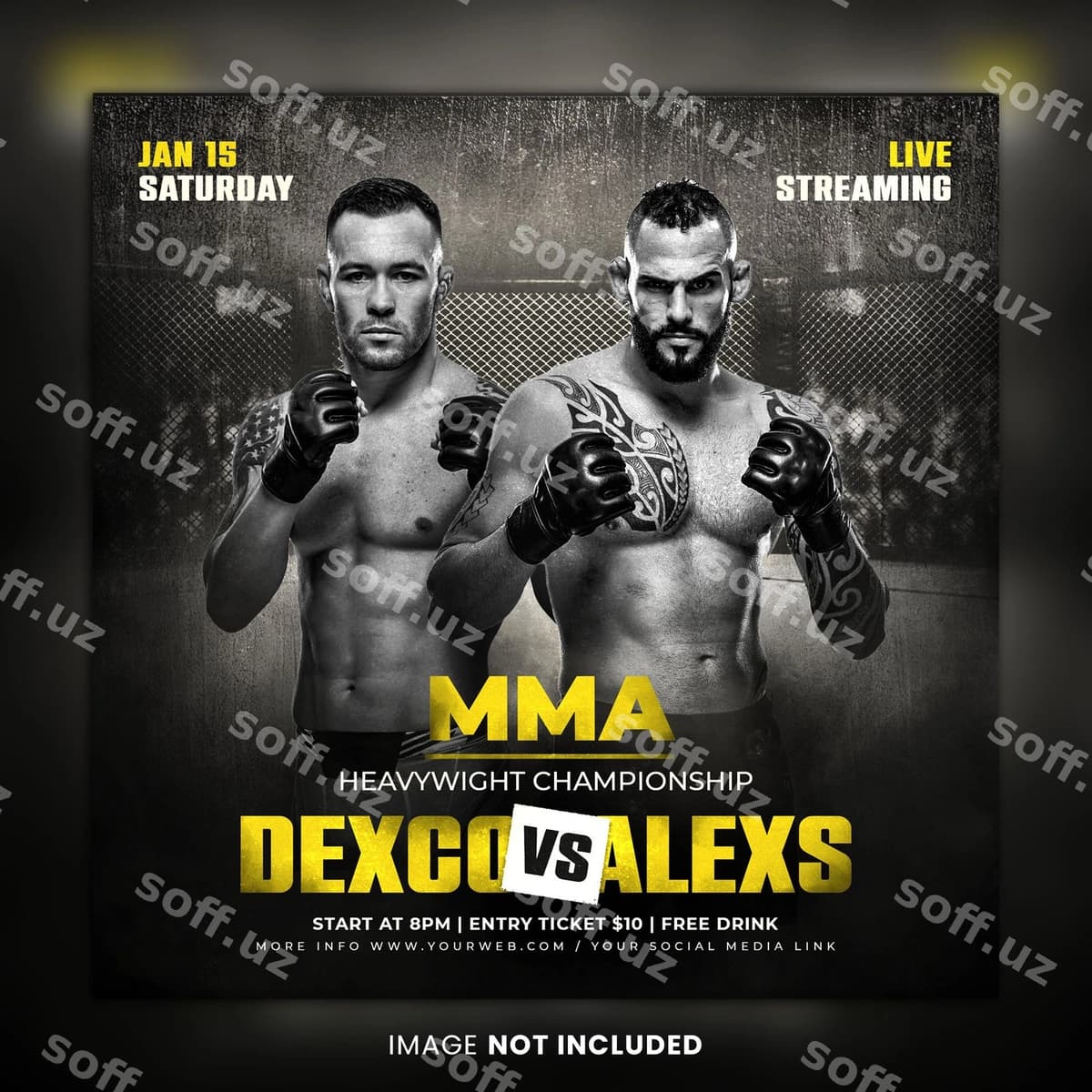 Mma sport varaqasi shabloni | Mma sport flyer template