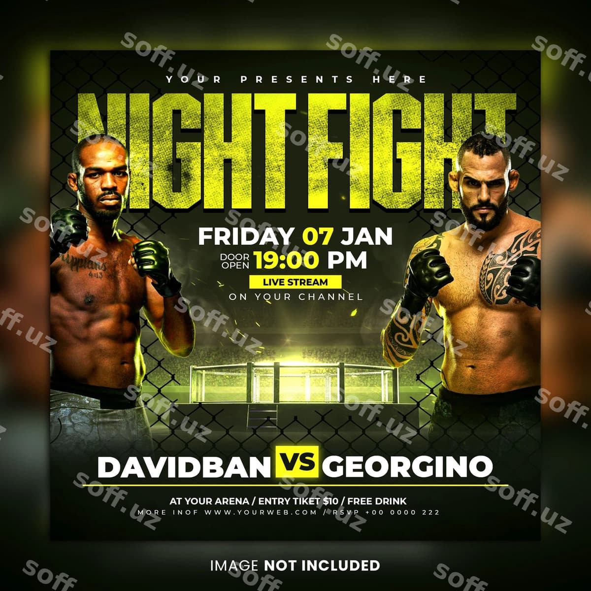 MMA sport flyer shabloni | Mma sport flyer template