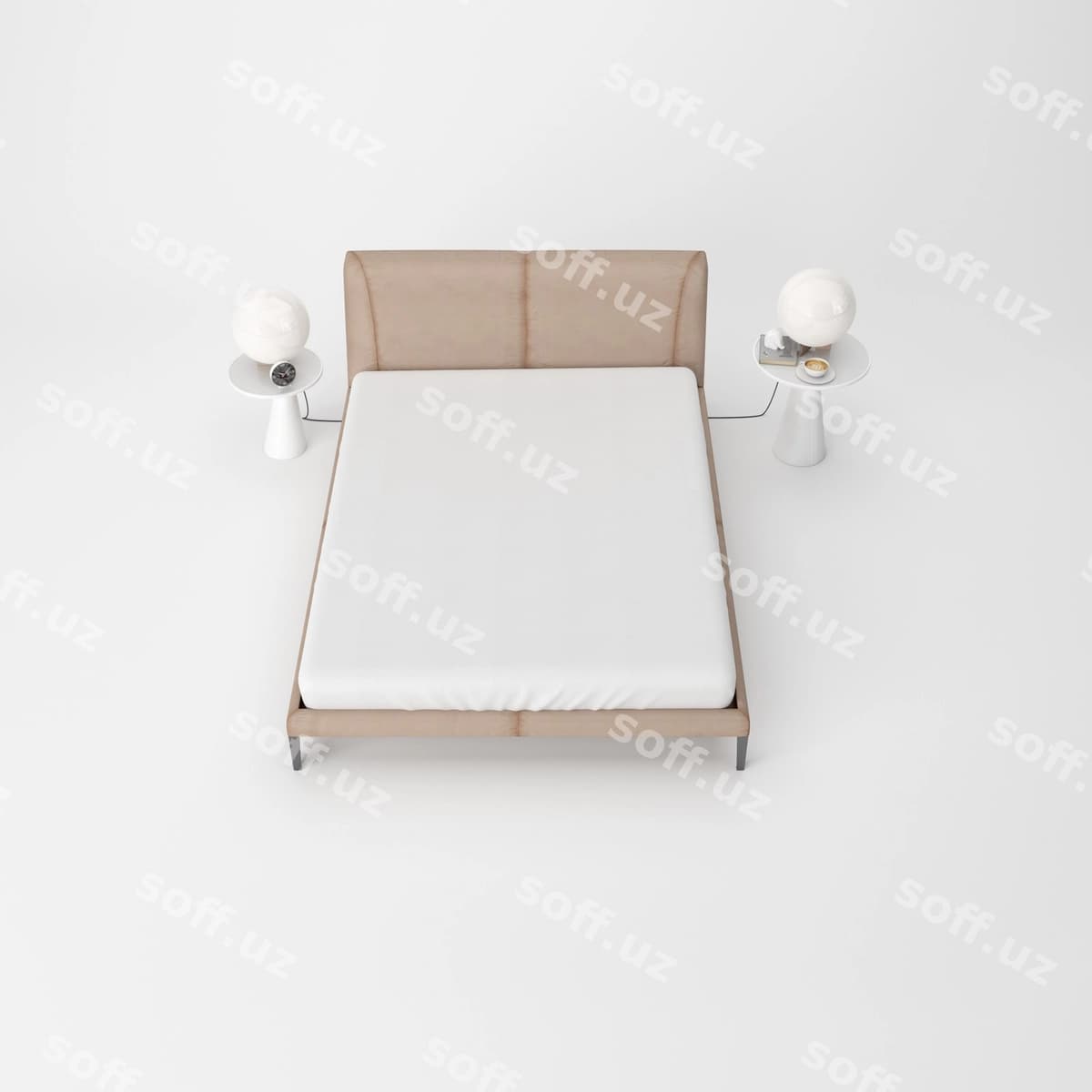 Zamonaviy uy xonasining ichki dekoratsiyasi ajralgan | Modern bedroom interior isolated