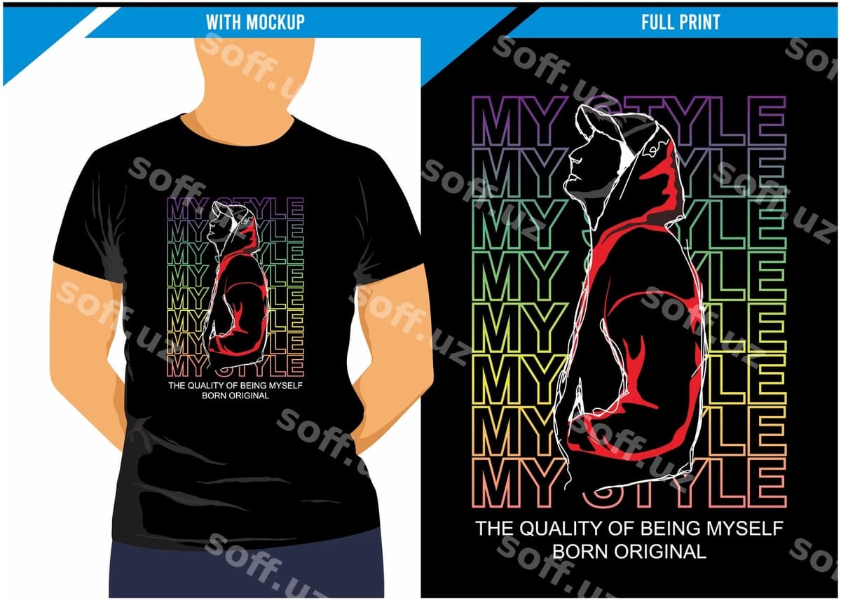 Mening uslubim streetwear futbolka dizayni | My style streetwear tshirt design