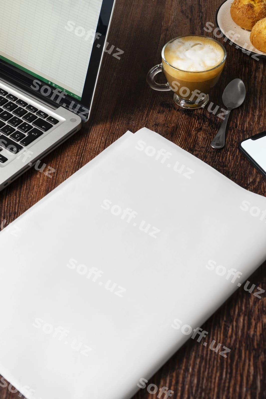 Gazeta maket xonasi poli | Newspaper mockup room floor
