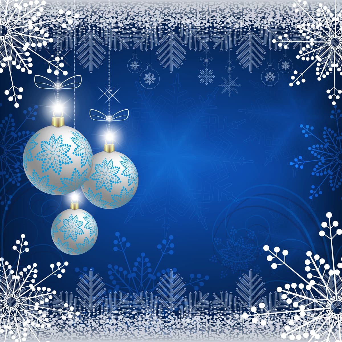 Rojdestvo to'plari bilan ko'k dizayn | Blue design with christmas balls