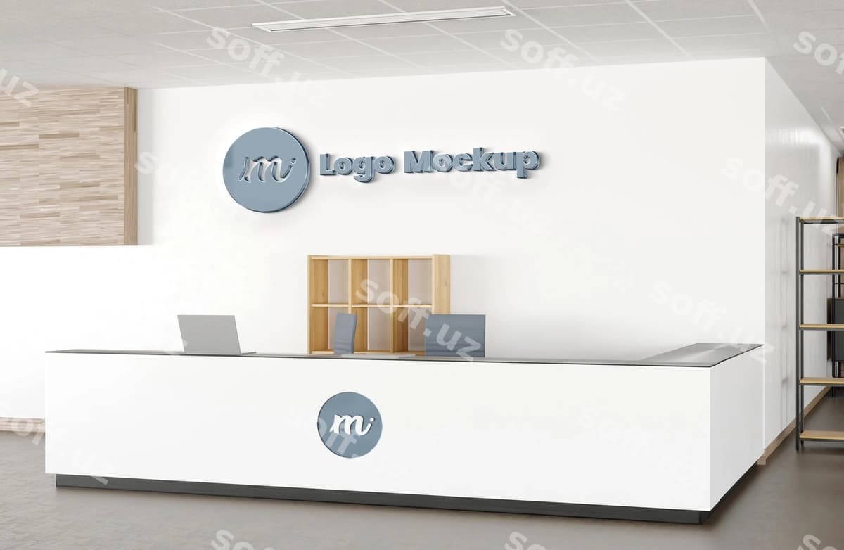 Ofisni qabul qilish maketi dizayni | Office reception mockup design