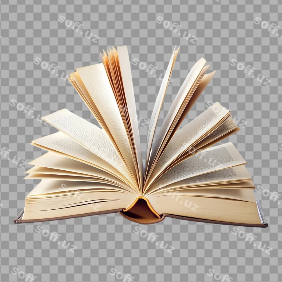 Ochiq kitob shaffof orqa fon | Open book transparent background