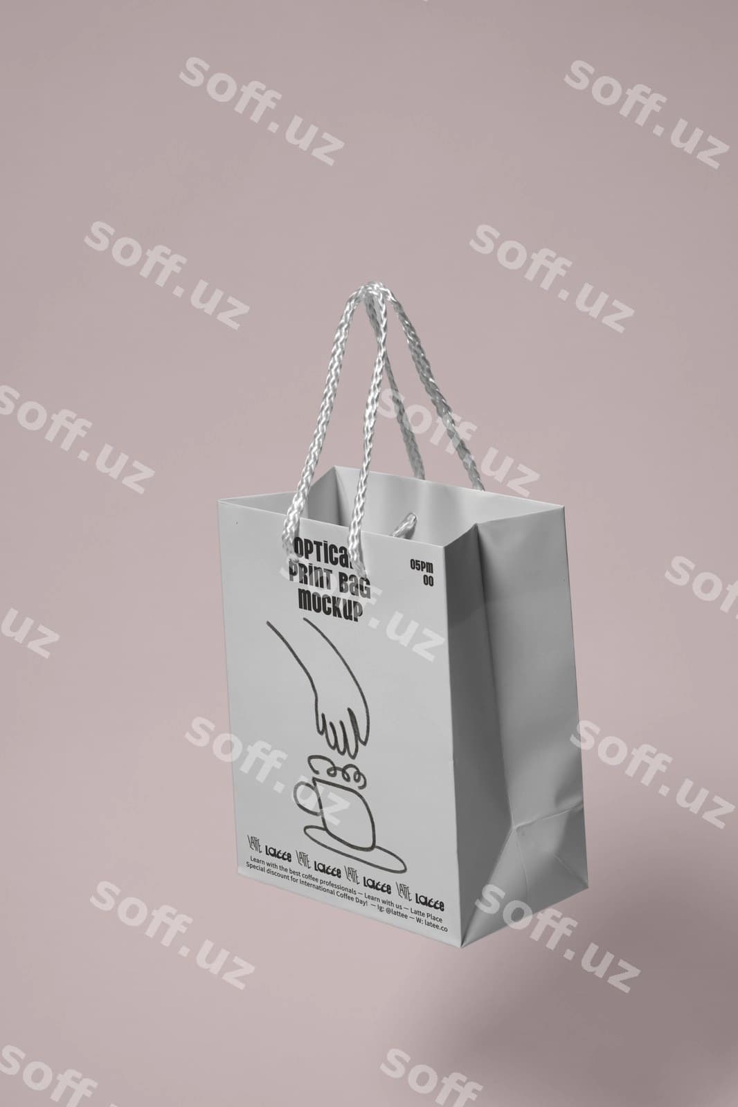 Optik bosma sumka namunasi | Optical print bag mockup