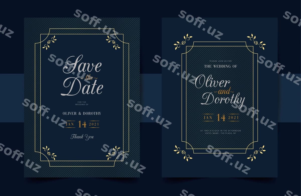Bezakli to'y taklifnomalari | Ornamental wedding invitation cards