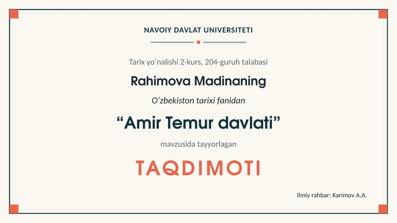 “Amir Temur davlati”