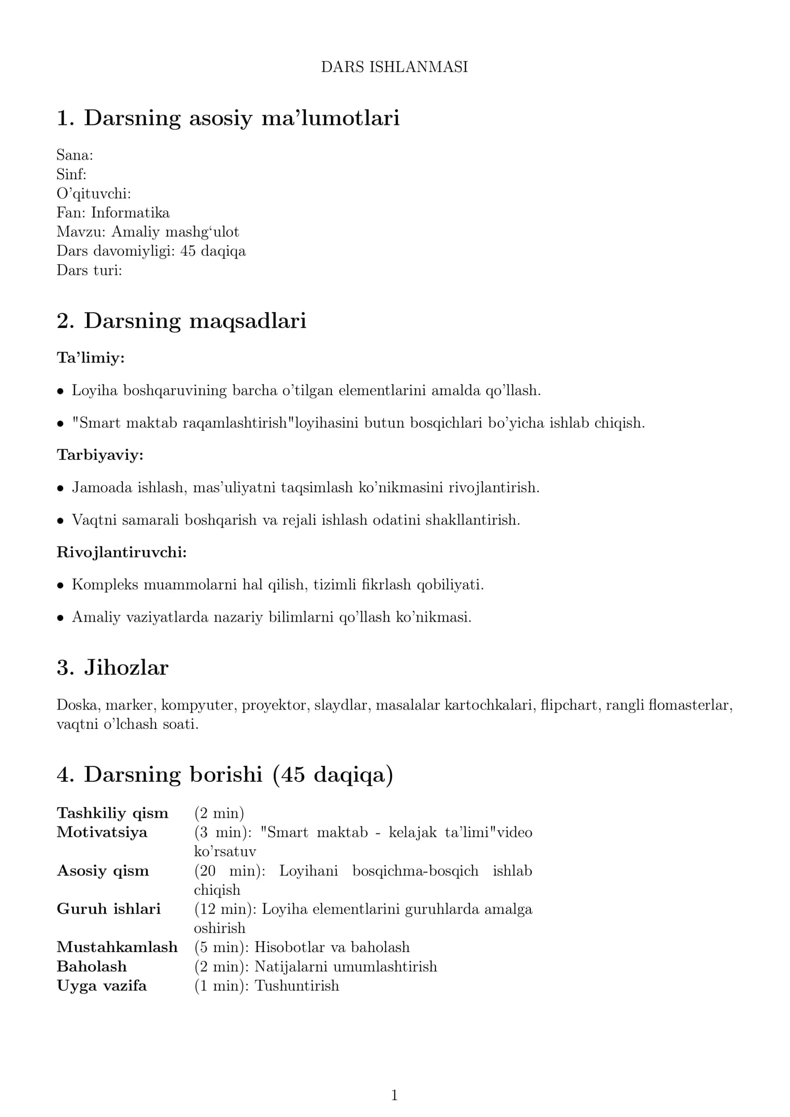 Informatika Amaliy mashg‘ulot