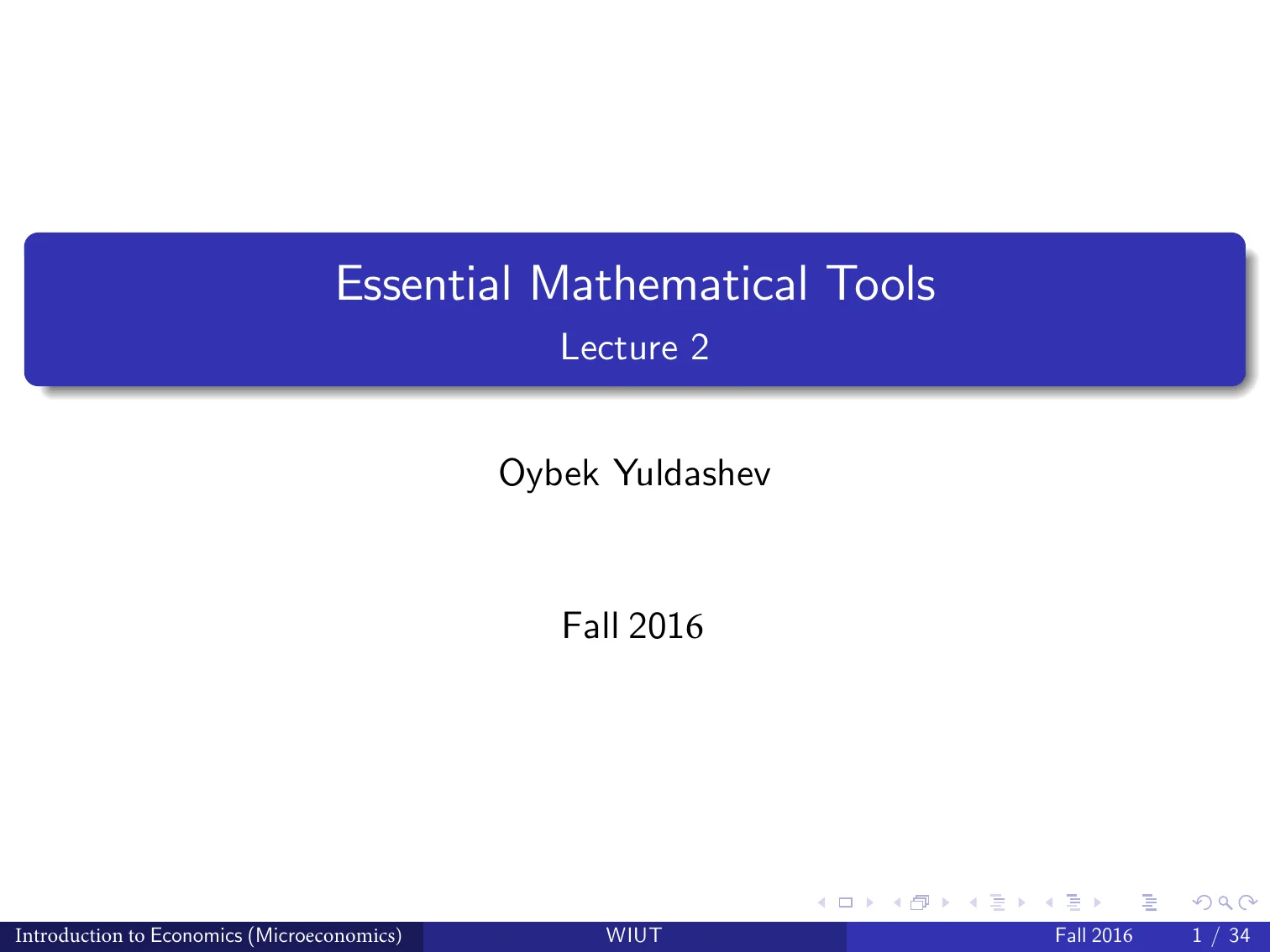 Essential Mathematical Tools