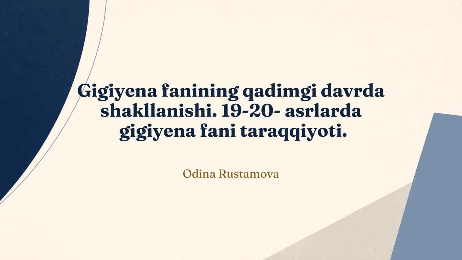 Gigiyena fanining qadimgi davrda