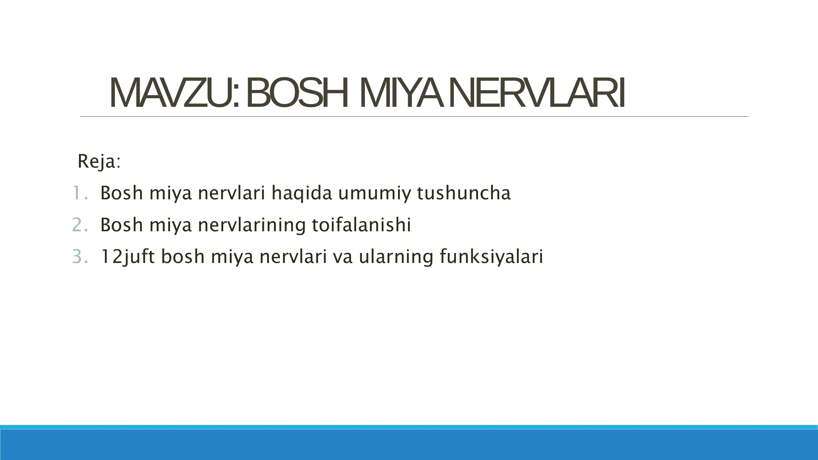 Bosh miyanervlari