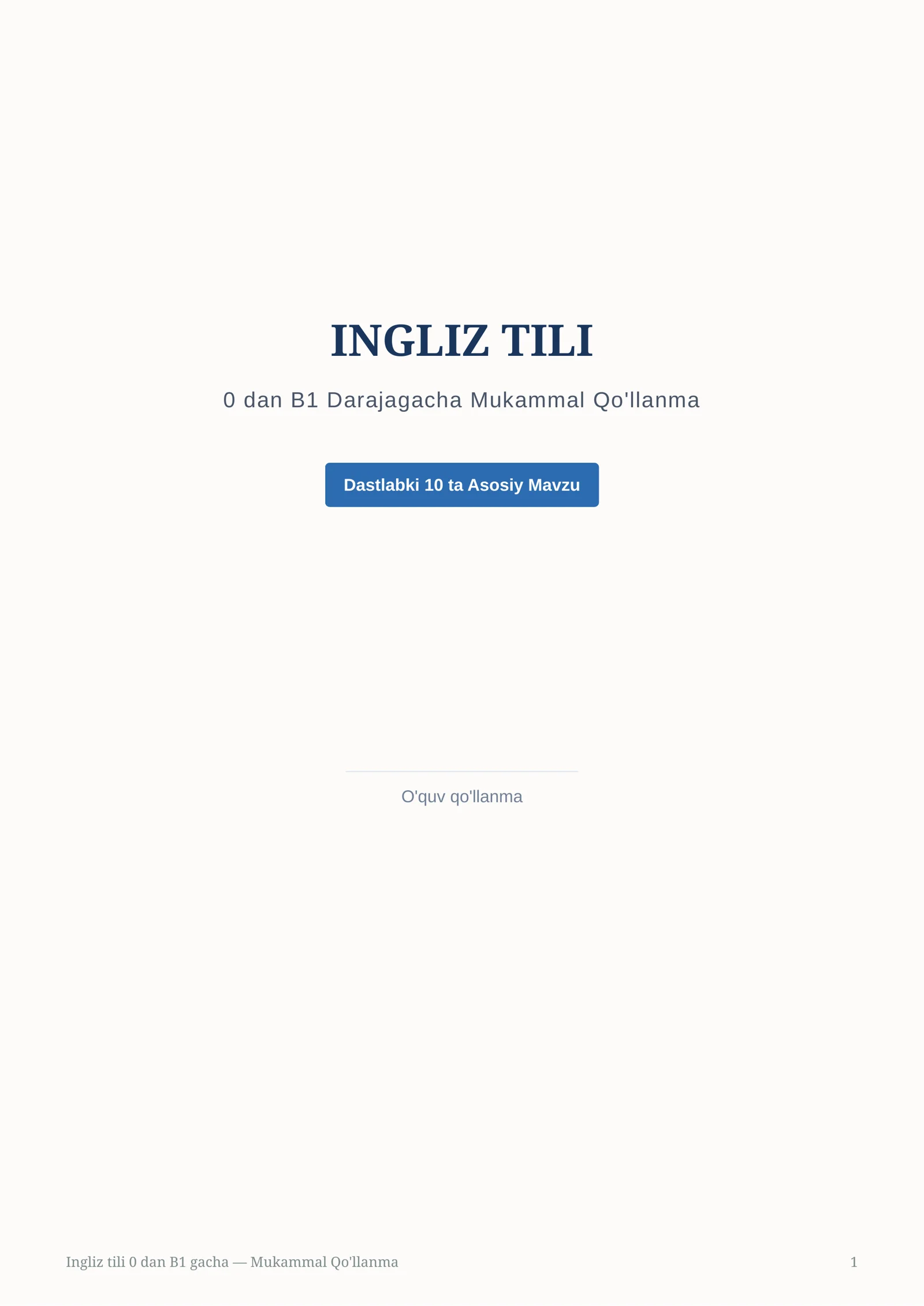 INGLIZ TILI