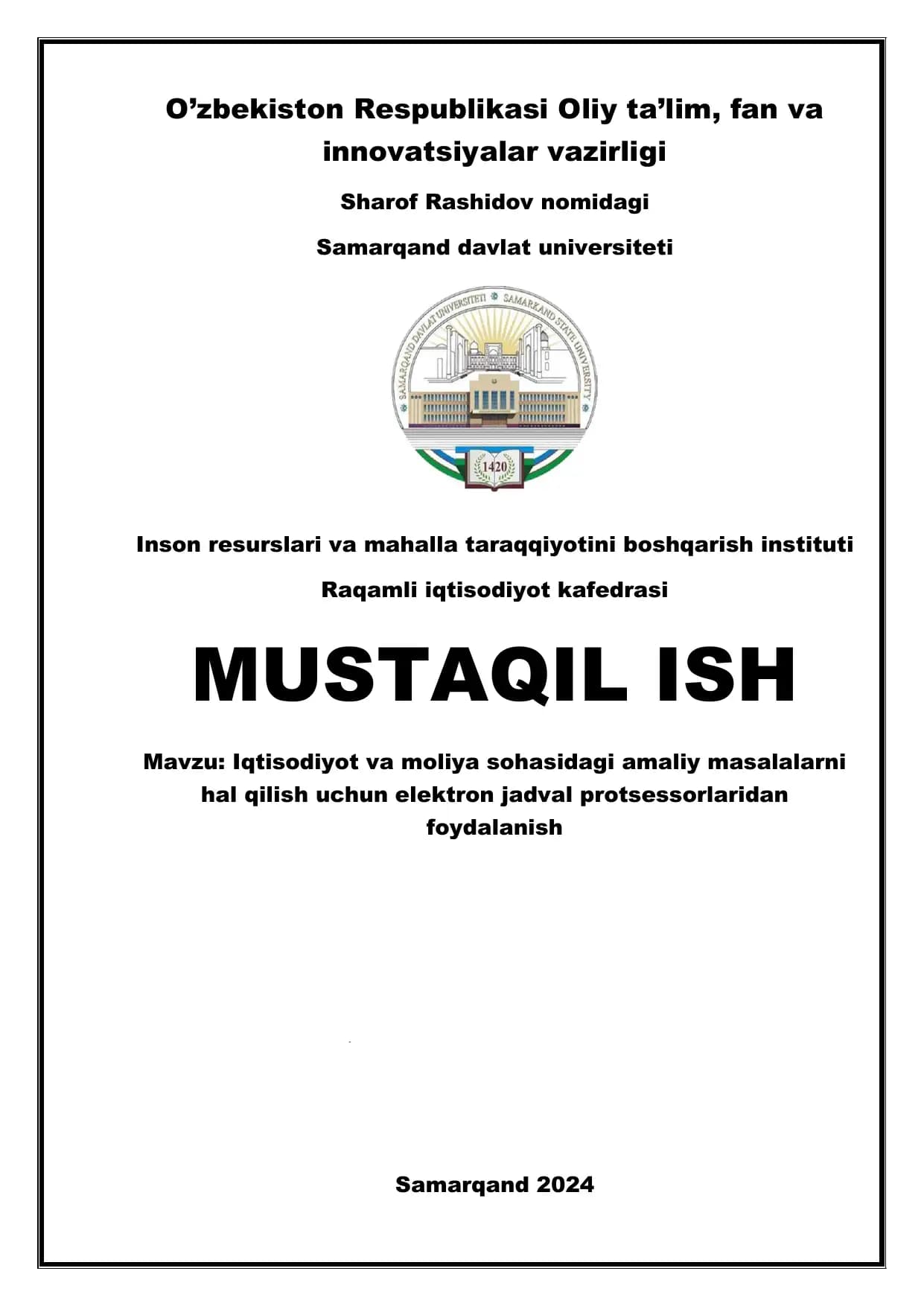 Elektron jadval protsessorlari