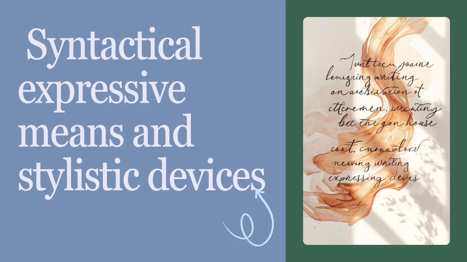 Syntactical Expressive Means and Stylistic Devices