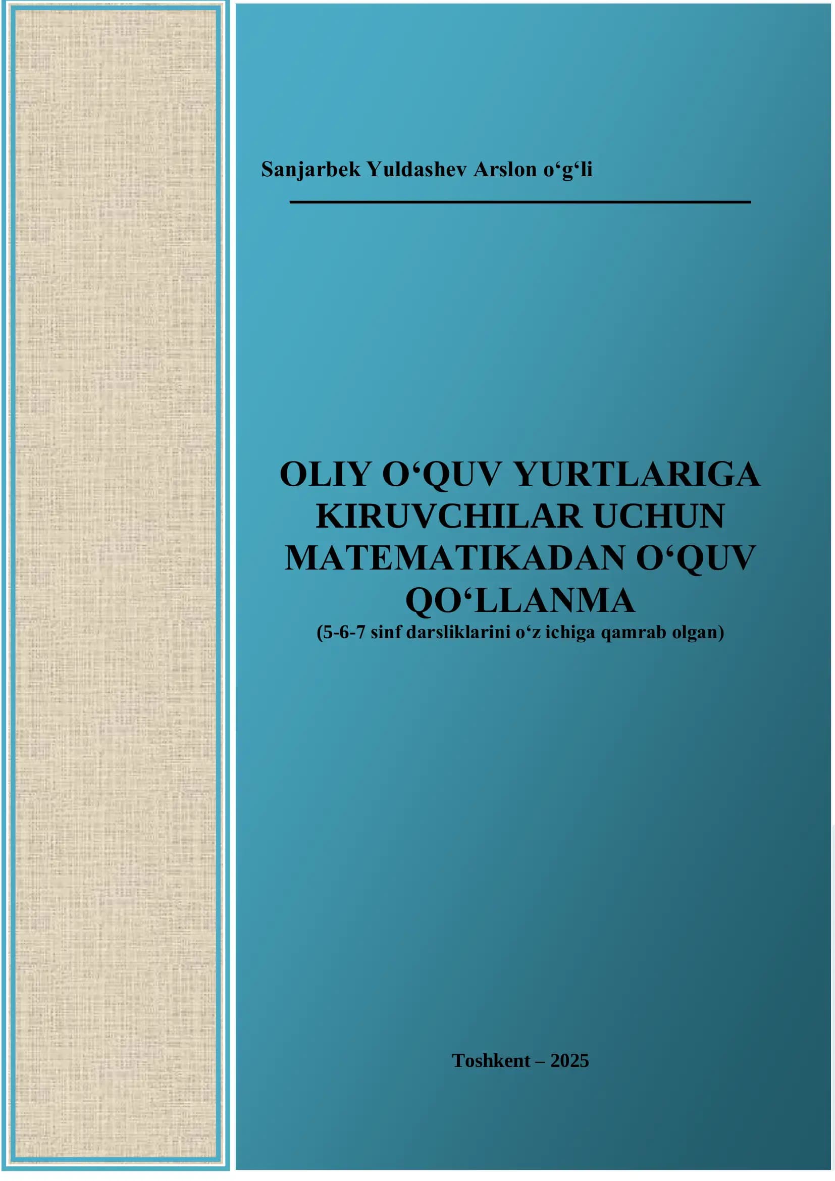 Matematikadan abituriyentlat uchun o'quv qo'llanma