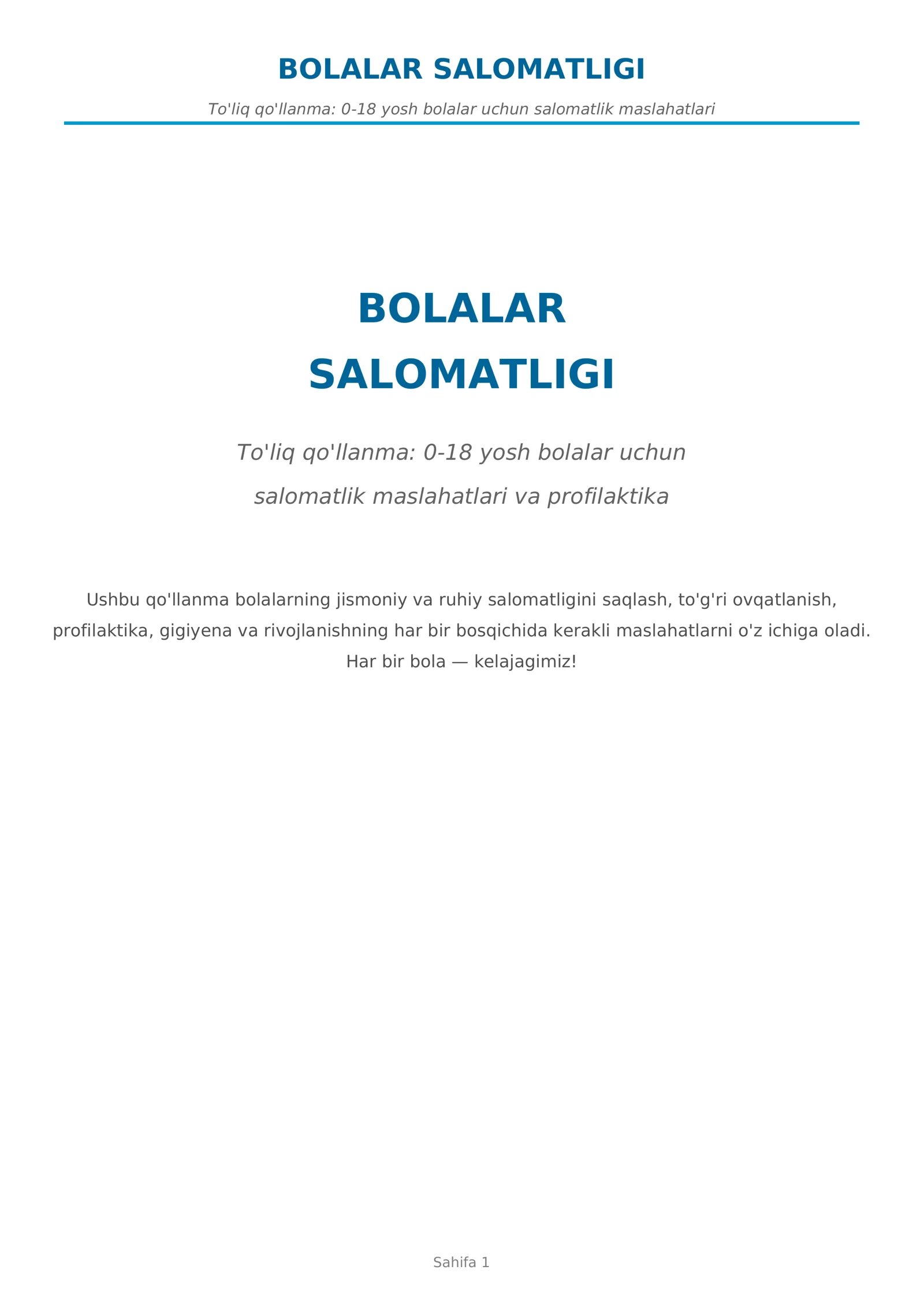 Bolalar salomatligi