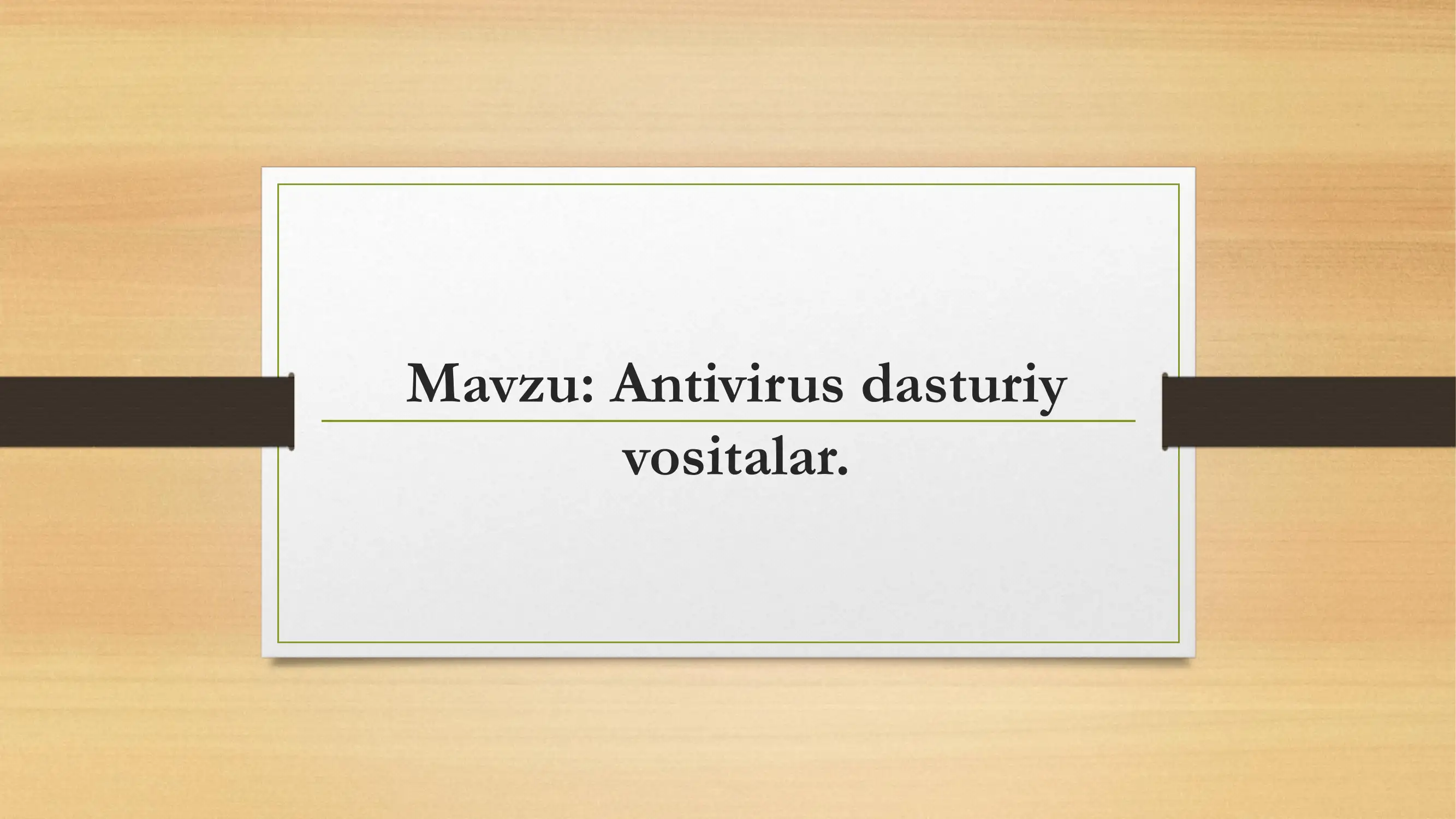 Antivirus dasturlari