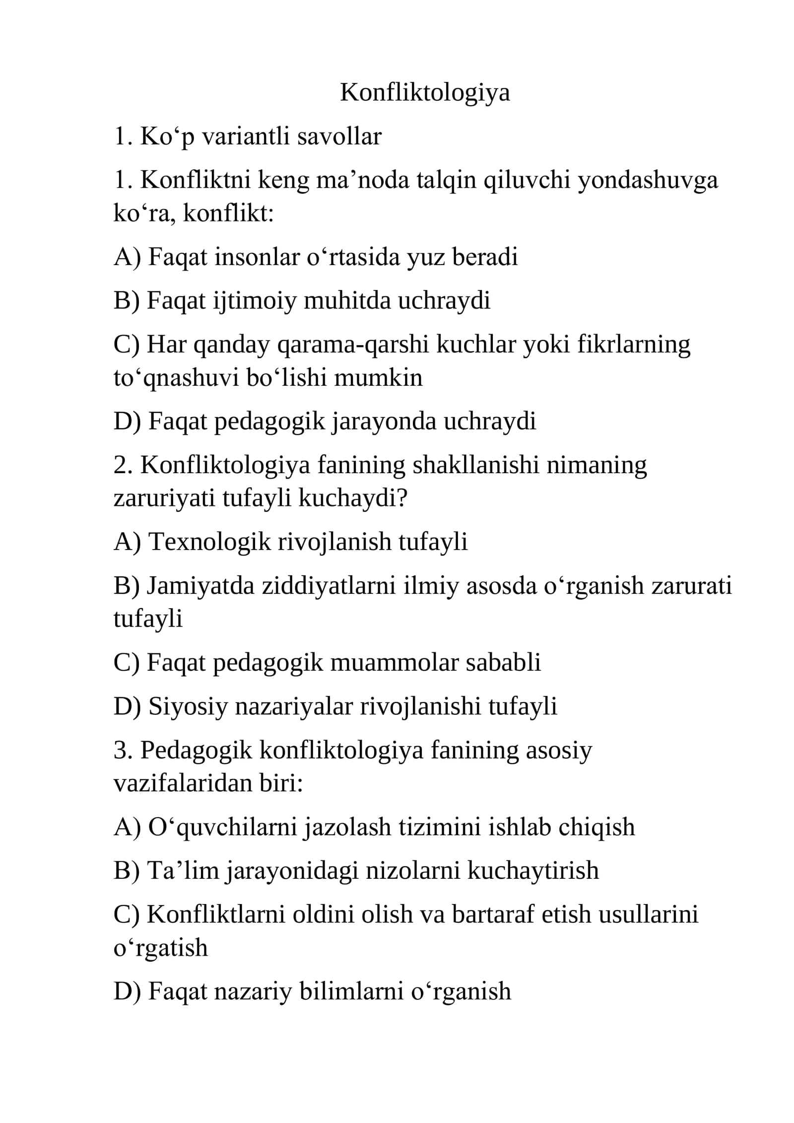 Konfliktologiya