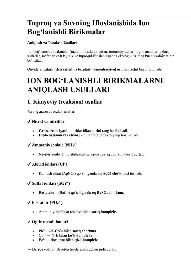 Ion Bog'lanishli Birikmalar