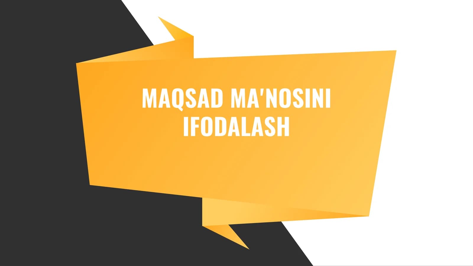 maqsad ma'nosini ifodalash