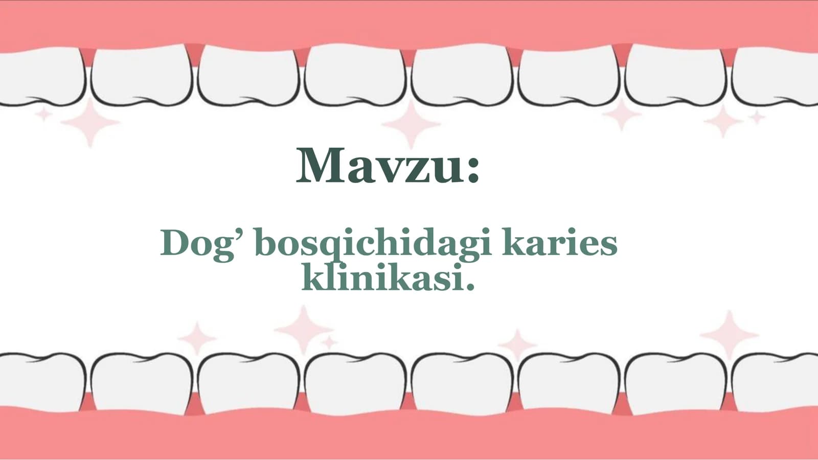 Dog’ bosqichidagi karies