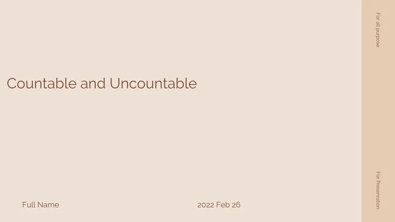 Countable and Uncountable