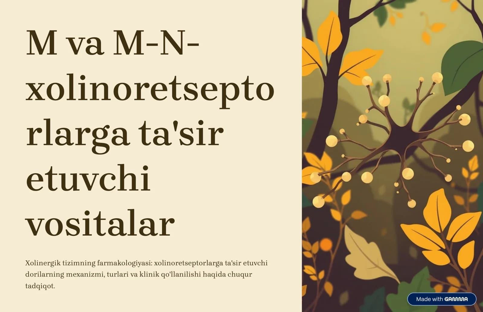 Xolinoretsepto rlarga ta'sir etuvchi vositalar