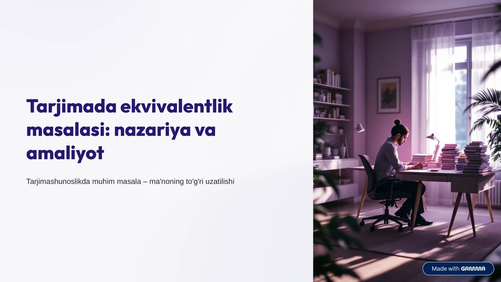 Tarjimada ekvivalentlik masalasi: nazariya va amaliyot