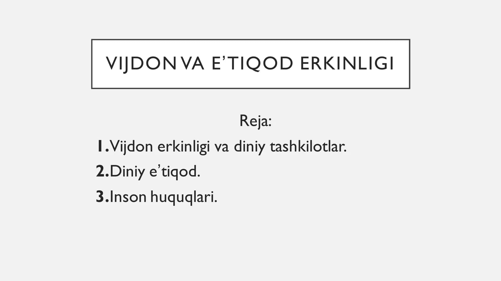 VIJDON VA EʼTIQOD ERKINLIGI