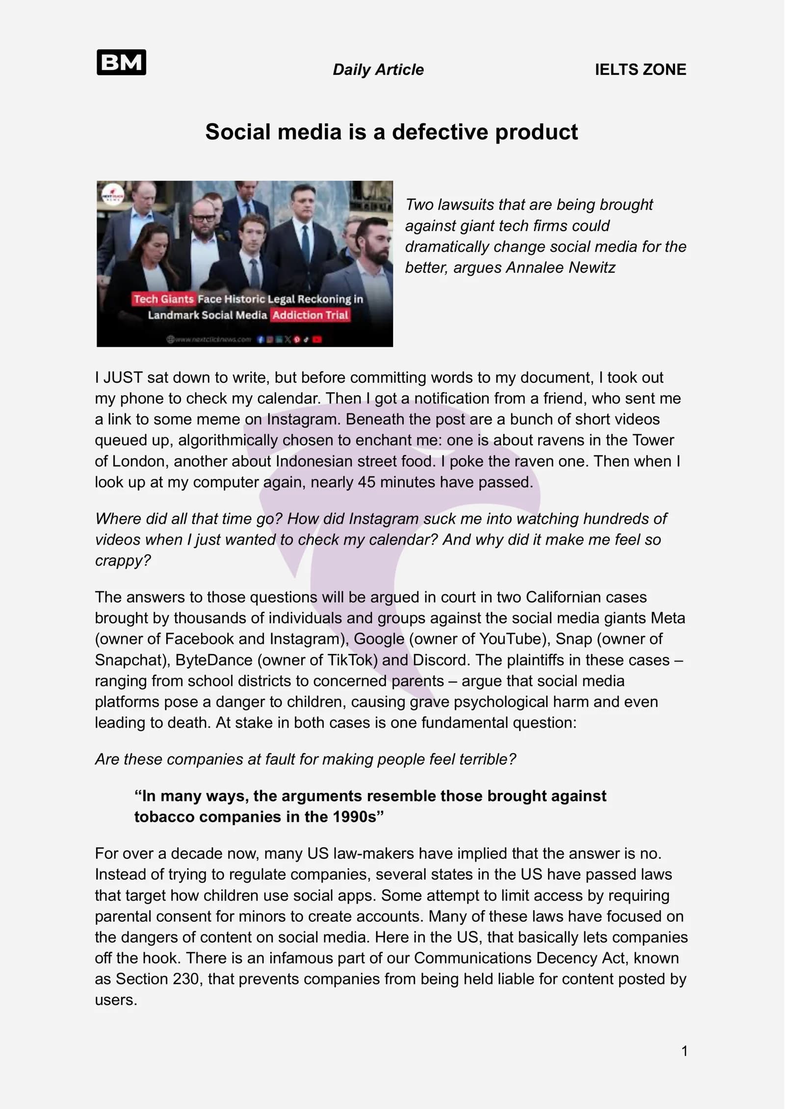 Daily Article IELTS ZONE
