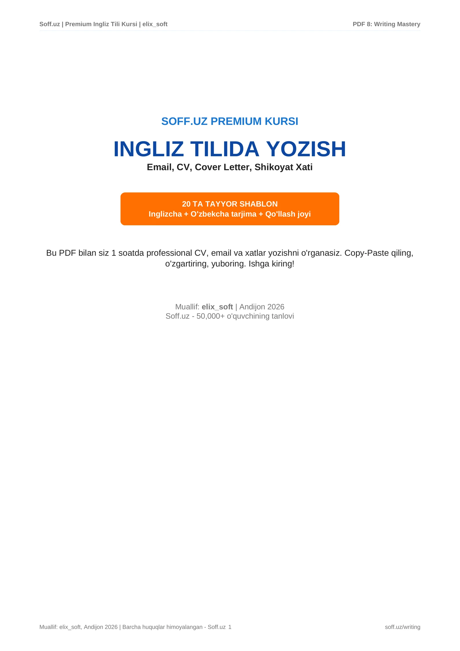 PDF 8: Writing Mastery