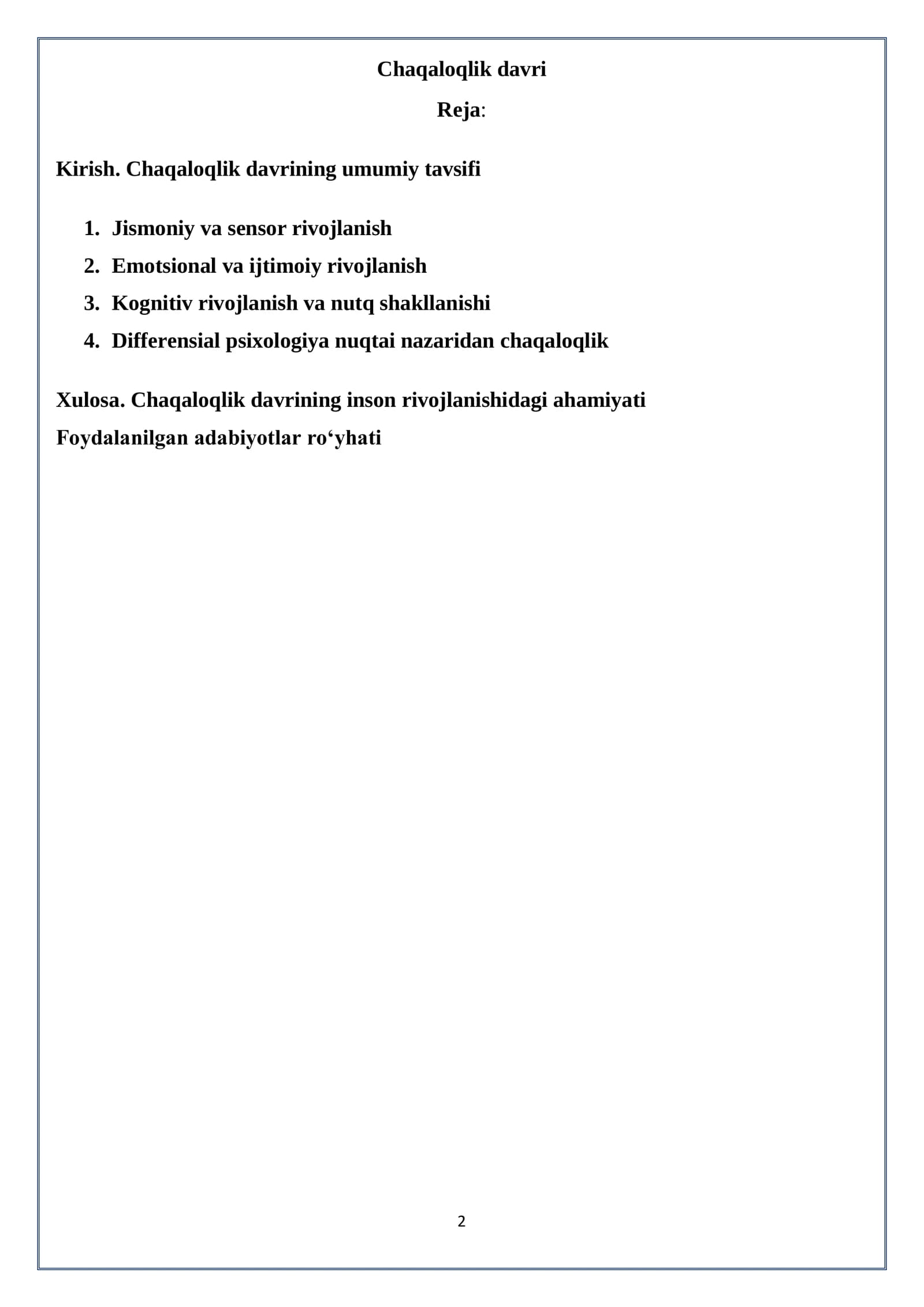 Chaqaloqlik davri