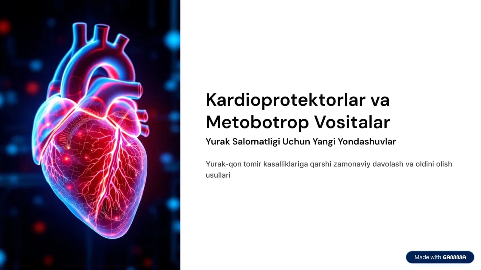 Kardioprotektorlar va Metobotrop Vositalar