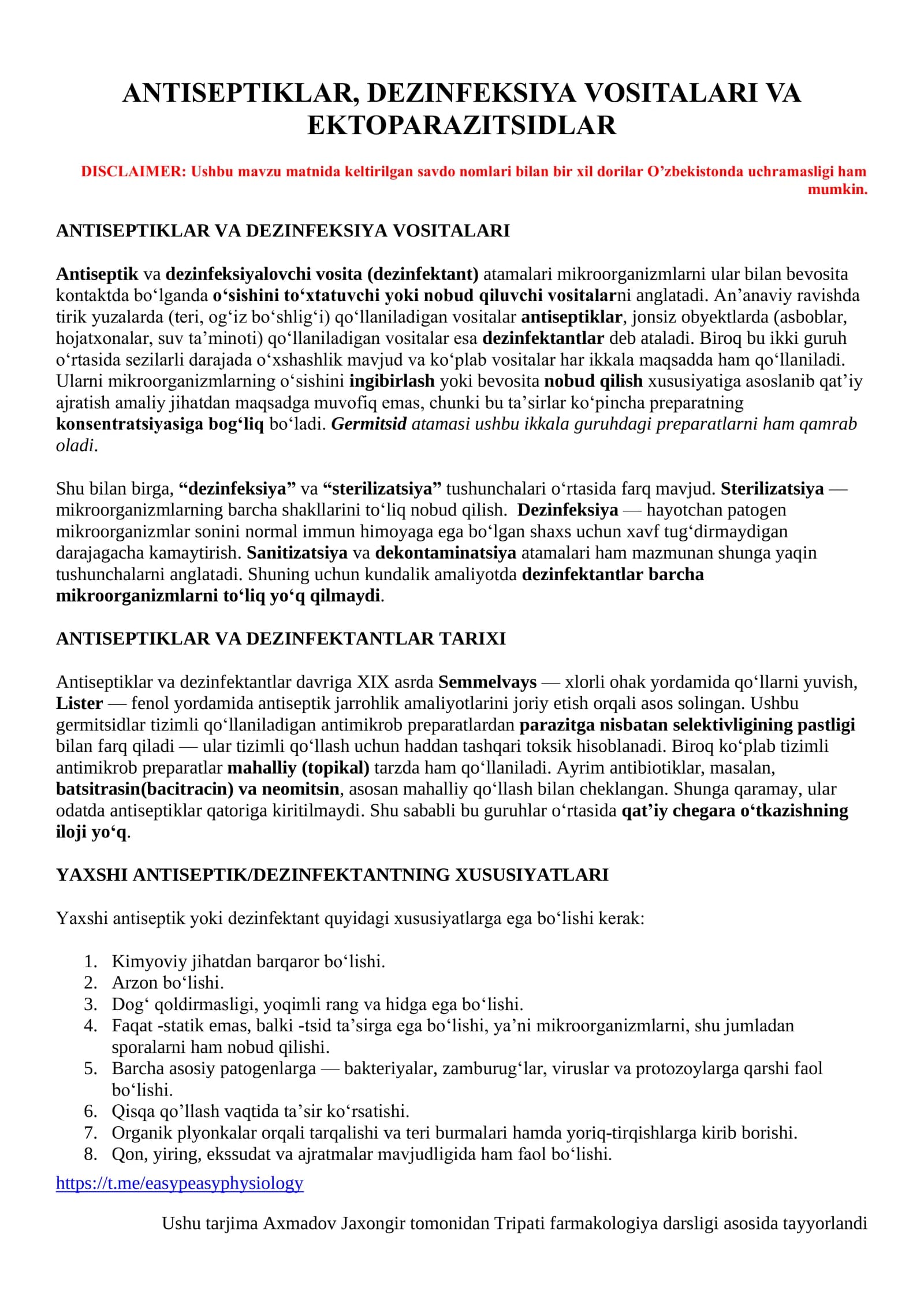 Tripati farmakologiya darsligi